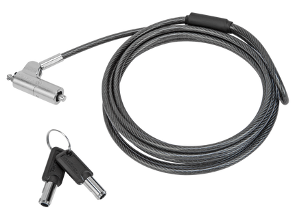 Targus Candado de Cable DEFCON Trapezoid Keyed ASP65GLX - vista frontal