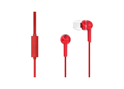 Audífono Genius HS-M320 | Alámbrico 3.5mm | Micrófono integrado | Diseño liviano | Color Rojo