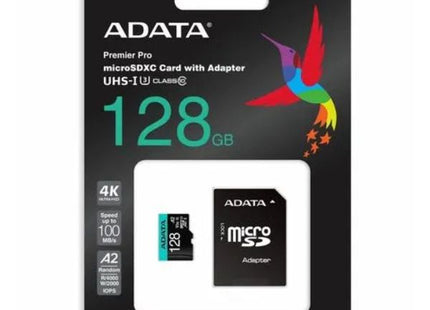 Memoria Micro SD ADATA AUSDX128GUI3V30SA2-RA1 | 128GB | UHS-I U3 | V30 | 4K Ultra HD