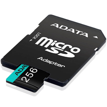 Tarjeta de Memoria ADATA Premier Pro microSDXC | 256GB | Clase 10 UHS-I U3 V30 A2 | Hasta 100/85 MB/s | Con Adaptador SD