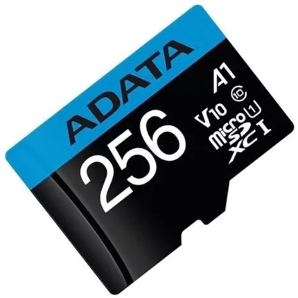 Memoria Micro SD ADATA | 256GB | Clase 10 | UHS-I U1 A1 | 100MB/s lectura | Con adaptador SD