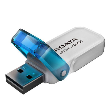 Memoria USB ADATA UV240 | 64GB | USB 2.0 | Celeste | Flip Cap | Compatible con Windows, Mac y Linux