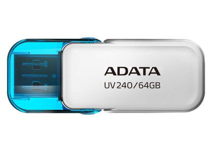 Memoria USB ADATA UV240 | 64GB | USB 2.0 | Celeste | Flip Cap | Compatible con Windows, Mac y Linux