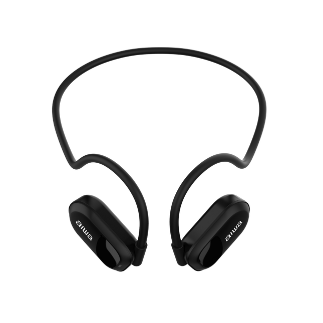 AIWA AW-ACF1 audífono conducción de aire negro vista lateral