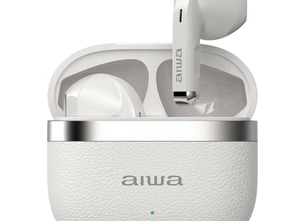AIWA AWTWSG31 audífonos inalámbricos TWS blancos vista frontal