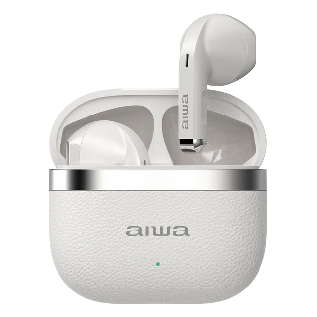 AIWA AWTWSG31 audífonos inalámbricos TWS blancos vista frontal
