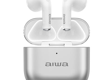 AIWA AWTWSG6M audífonos inalámbricos TWS blancos vista frontal