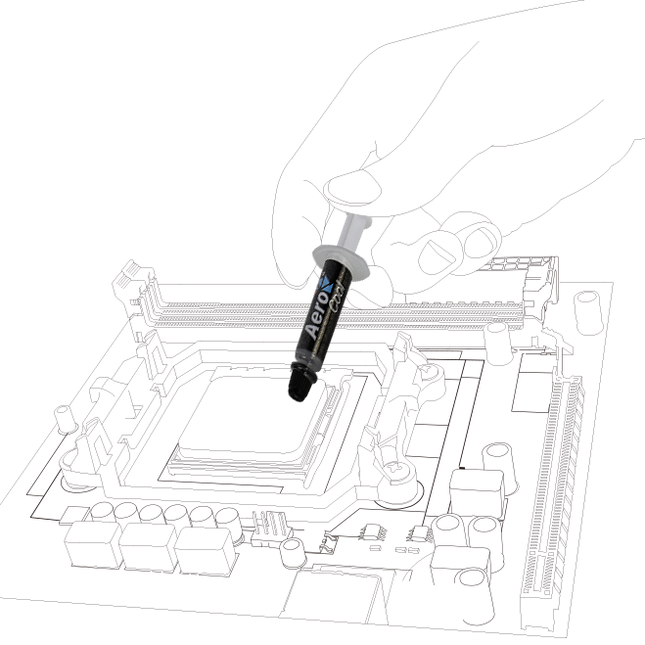 Pasta Térmica Aerocool BARAF-S | 2 Gramos | Alta Conductividad Térmica | ACTG-NA22210.01