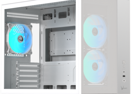Formula V Line Case Blanco 3 Ventiladores ARGB, G6 Plus AR