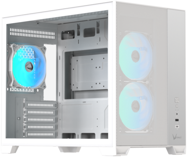Formula V Line Case Blanco 3 Ventiladores ARGB, G6 Plus AR