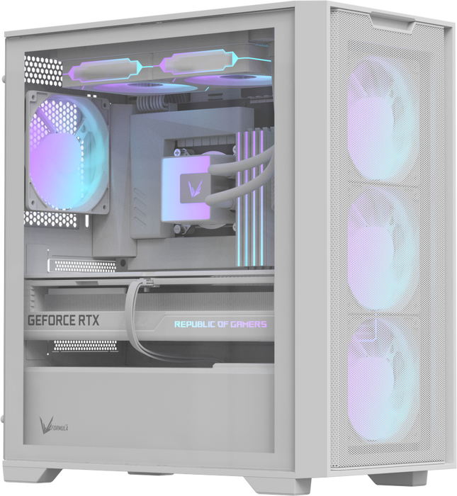 Formula V Line Case Blanco 4 Ventiladores ARGB, GX600 Plus