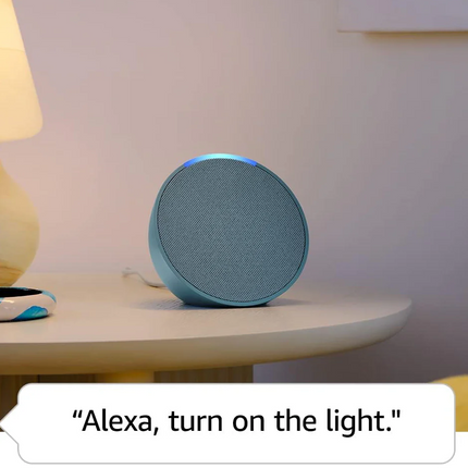 Amazon Echo Pop (1ra Gen) | Asistente Alexa | Wi-Fi | Bluetooth | Sonido Compacto | Turquesa