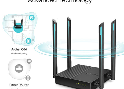 Router MU-MIMO AC1200 TP-Link, Archer C64