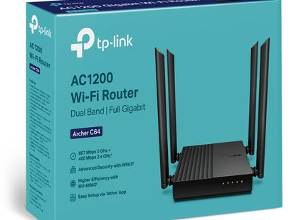Router MU-MIMO AC1200 TP-Link, Archer C64