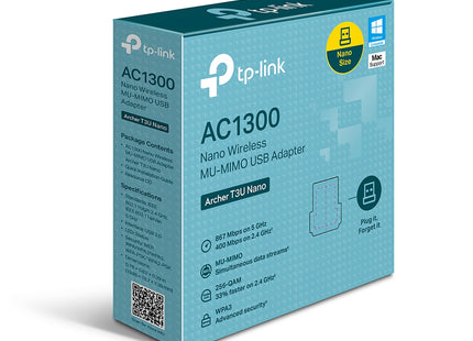 Embalaje original TP-Link Archer T3U Nano adaptador USB WiFi doble banda
