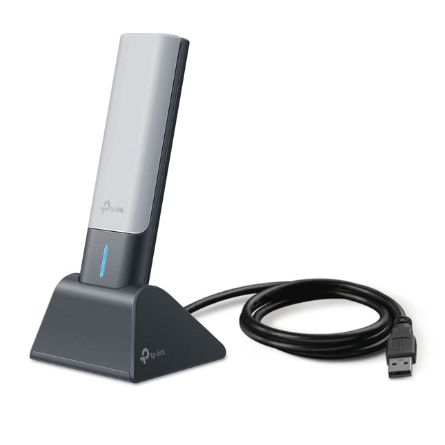 TP-Link TX50UH adaptador USB WiFi 6 con cable de extensión vista lateral