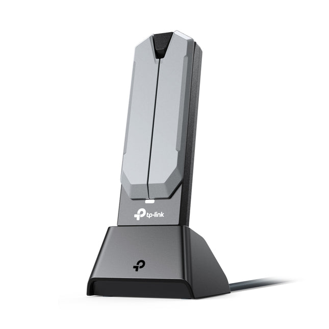 Adaptador WiFi 7 TP-Link TBE400UH vista frontal con conector USB