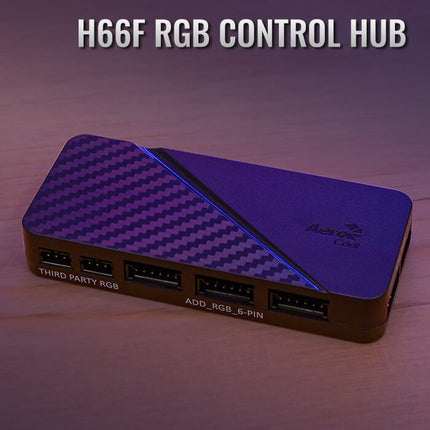 Abanico AeroCool Astro 12 Pro 2 Ventiladores ARGB Pro 120mm | 1 Concentrador de Control H66F | Control Remoto | Negro