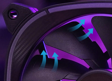 Abanico AeroCool Astro 12 Pro 2 Ventiladores ARGB Pro 120mm | 1 Concentrador de Control H66F | Control Remoto | Negro