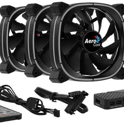 Abanico AeroCool Astro 12 Pro | 2x 120mm | ARGB PRO | Control Remoto