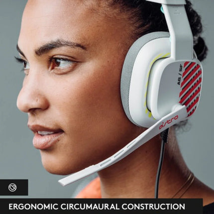 Headset Logitech Astro A10 White Star Killer Base | Micrófono Flip-to-Mute