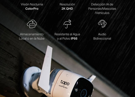 Cámara Inteligente de Vigilancia para Exterior TP-Link, Tapo C325WB