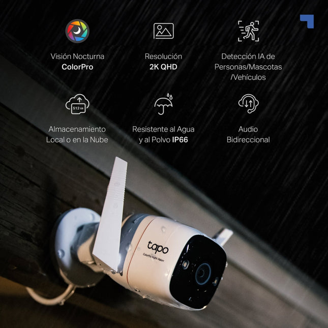 Cámara Inteligente de Vigilancia para Exterior TP-Link, Tapo C325WB