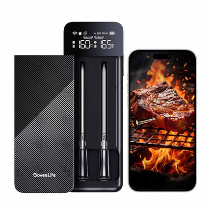Termómetro Inteligente para Alimentos Govee B5192 | Inalámbrico 2 Sondas | Wi-Fi + Bluetooth | Monitoreo remoto