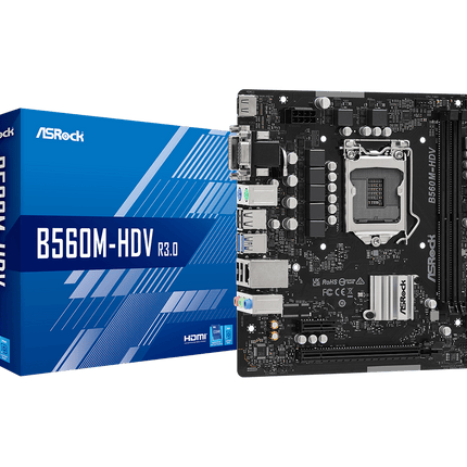 Tarjeta Madre ASRock B560M-HDV R3.0 | Micro ATX | Socket LGA 1200 | Soporte DDR4