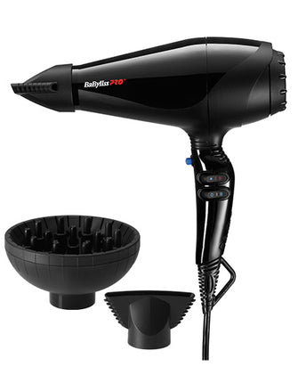 Secadora BaByliss Blackmagic | 2000W | Motor AC | Tecnología Iónica | Profesional