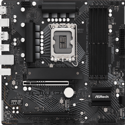 Tarjeta Madre Gaming ASRock B760M PG Lightning DDR5 | Micro ATX | LGA 1700 | DDR5 hasta 7200+ MHz