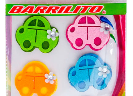 Barrilito calcomania de fieltro fs091 carros 6 piezas