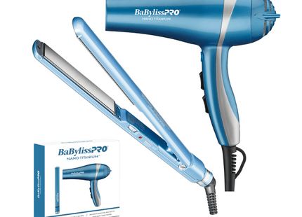 Pack Plancha Ultra 1” + Secadora Iónica 2000W BaByliss | Para cabello normal a grueso | Tecnología Iónica | Potencia profesional