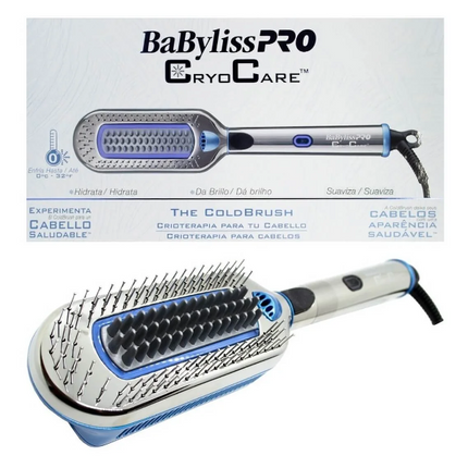 Cepillo Capilar Crioterapia Cold Brush BaBylissPRO | Tecnología CryoCare™ | Control de frizz, brillo y suavidad