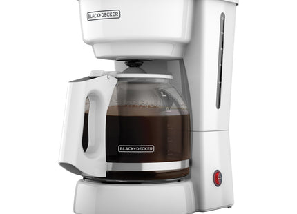 Cafetera Black + Decker CM0916W | 12 Tazas | Jarra de Vidrio Duralife™ | Filtro Permanente | Placa Antiadhente | Color Blanco | 900W