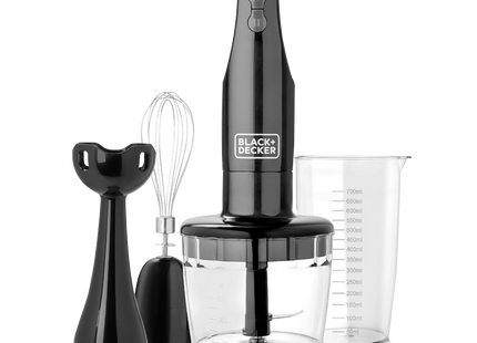 Batidora de Inmersión Black+Decker HB2800B | 3 en 1 | 600W | Velocidad Variable | Accesorios Incluidos