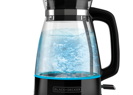 Hervidor Eléctrico Black+Decker KE7000B‑LA | 1.7 L | 1500 W | Iluminación LED | Base 360° | Apagado Automático