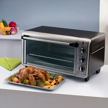 Horno de Convección Black+Decker TO3260XSBD | 30 L (8 rebanadas) | 1500 W | Digital | 4 Funciones | Acero Inoxidable