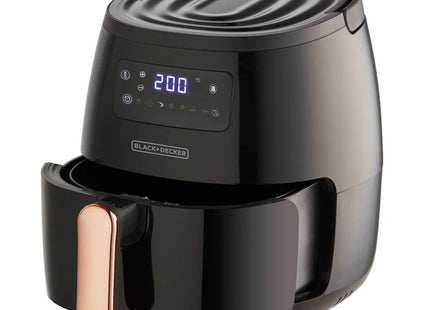 Freidora de aire BLACK+DECKER HFD5055B 5 litros negra con panel digital frontal