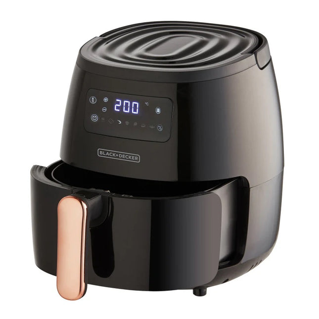 Freidora de aire BLACK+DECKER HFD5055B 5 litros negra con panel digital frontal