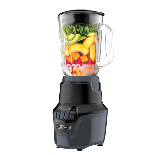 Licuadora Black + Decker Helix BL1600BG-LA | Jarra de Vidrio 1.5L | Negra