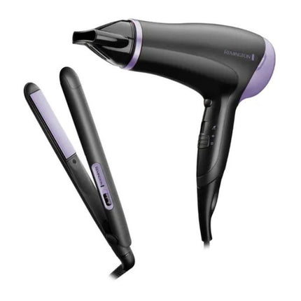 Remington combo secadora essential + plancha de cabello - D3016GP-110F