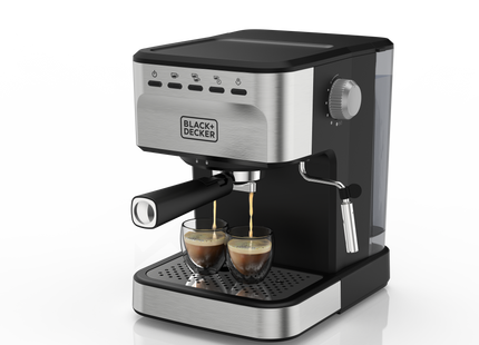 Cafetera Espresso Black + Decker EM0312-0SDLA | 20 Bar | Semiautomática