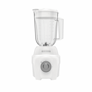 Licuadora Black+Decker Ice Crush BL0877-0WDLA | 700W | 2 Velocidades | Jarra Plástica 1.65L | 4 Cuchillas Acero Inoxidable | Blanca