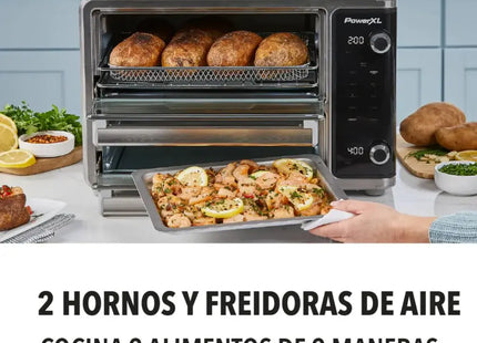 Horno y Freidora de Aire Power XL SmartSynx TO67D5-1SPLA | Doble Puerta