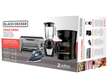 Black + Decker combo plancha + horno tostador+licuadora+cafetera - CBBD1747