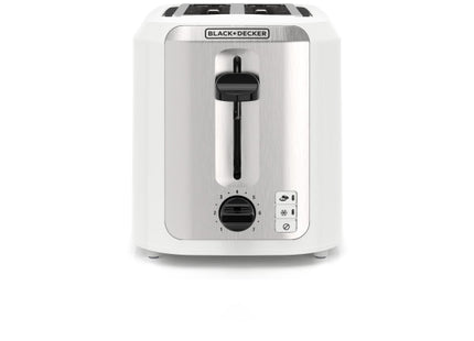 Tostadora Black + Decker TR7827-1WDLA | 2 Rebanadas | 7 Niveles de Tostado | Función Bagel | Función Congelado | Blanca
