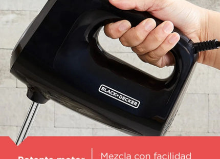 BLACK+DECKER MX1500W Batidora de Mano Blanca 175 W con 5 Velocidades
