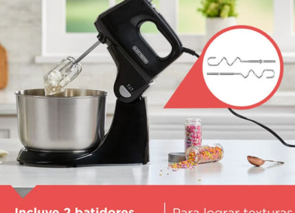 BLACK+DECKER MX1500W Batidora de Mano Blanca 175 W con 5 Velocidades
