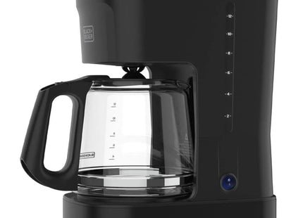 BLACK+DECKER CM0021-0BDLA Cafetera 12 Tazas Negro Mate 900 W con Tecnología Vortex